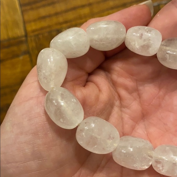 Natural Rose Quartz Bracelet- Expands to Fit - Picture 3 of 4